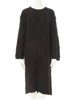 ケーブルニットワンピース/ブラック