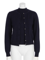 ケーブル柄ツイン/ネービーブルー