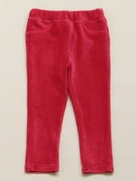 コーデュロイベロアフル丈スリムパンツ/レッド