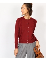 サイドレースカーディガン/ワインレッド(063)