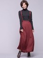 サスペンダー付スカート/レッド