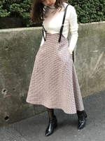 サス付きワンピース×ニットSET/ミックス1