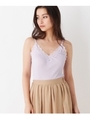 シームレステレコレースキャミソール/ライトパープル(081)