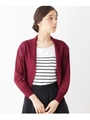 シアーニットカーディガン/ワインレッド(063)