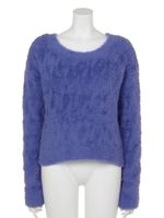 シャギーケーブルニット/オフホワイト