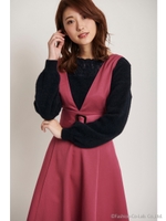 シャギーニット/紺