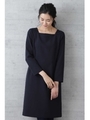 ショルダーレースワンピース/ネイビー(120)
