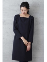ショルダーレースワンピース/ネイビー(120)