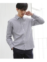 スクールストライプシャツ [ メンズ シャツ ストライプ ]/ホワイト(302)