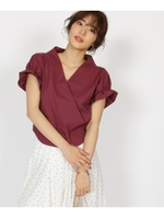 スタンドネックシャツ/ワインレッド(063)