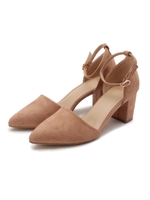 ストラップ付きセパレートパンプス/ライトベージュ(751)