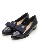 ストレスフリー/リボンオペラシューズ/NAVY