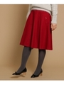 ストレッチサキソニースカート/レッド(062)
