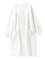 ストレッチダブルガーゼマタニティドレス/OWHT