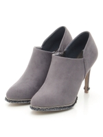 スパンコールVカットブーティ/GRAY