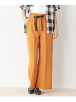 センタープレスワイドパンツ/イエロー系(034)