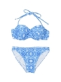 タイダイ柄ひねりバンドゥビキニ/ブルー