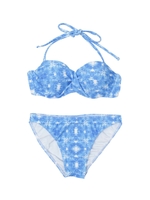 タイダイ柄ひねりバンドゥビキニ/ブルー