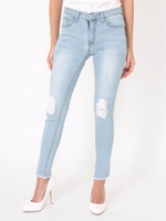 ダメージデニムパンツ/L/INDIGO