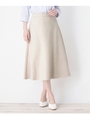 ダンボールスエードタッチミモレスカート/ライトベージュ(051)