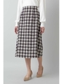 チェックAラインスカート/オフベース2(032)