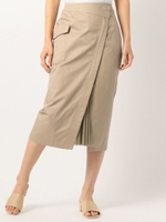 チュールインラップスカート/ベージュ