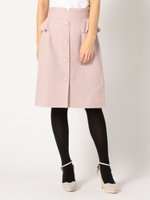 ツイードペプラムタイトスカート/ラベンダー