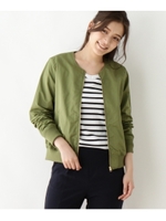 ノーカラーブルゾン/オリーブグリーン(026)