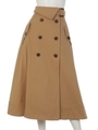 ハイウエストトレンチフウスカート/ベージュ