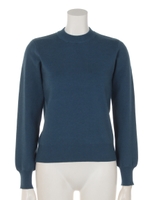 ハトメチェーンプチハイネックニット/ブルー