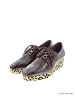 ハラココンビレースアップシューズ/DARK BROWN