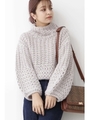 ハンドローゲージニット/グレー(020)