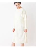 バイヤスケーブルニットワンピース/ホワイト(002)