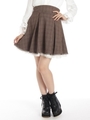 バックアコーディオンプリーツスカート/ブラウン