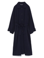 バックプリーツトレンチコート/NVY