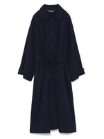 バックプリーツトレンチコート/NVY