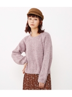 バルーンスリーブモールニットTOPS/L/PNK1