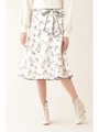 パイピングフローラルスカート/ホワイト(030)