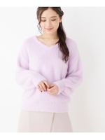 フェザーヤーン　ニットプルオーバー/ライトパープル(081)