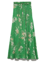 フラワープリントミドルスカート/GRN