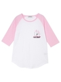 プリントラグランTシャツ/ピンク