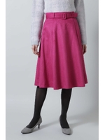 ベルテッドフェイクスエードスカート/ベリーピンク1(091)