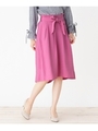 ベルト付きイレギュラーヘムスカート/ピンク(072)