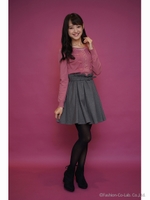 ベロアリボンレースケーブルニットプルオーバー/ピンク