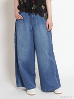 ペインターバギーデニムパンツ/ブルー