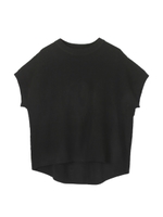 マル首フレンチスリーブニット/モカ