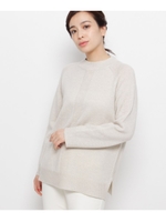 ラインデザインニット/ライトベージュ(051)