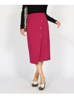 ラップペンシルラインウールスカート/ラズベリーピンク(073)