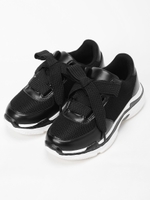 ワイドリボンスニーカー/ブラック