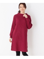 ワッフルワンピース/ボルドー(064)